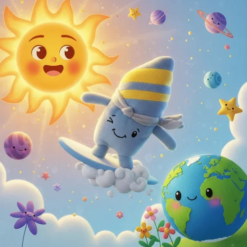 Lenabo Lernhörspiel „Sonne, Erde und das große Zusammenspiel“ von Lenabie Nalu – Wissenshörspiel für Kinder ab 4 Jahren über Sonne, Erde und Planeten, kindgerechte Erklärung von Tag und Nacht sowie Jahreszeiten, fördert erstes Sachwissen, Neugier und Naturverständnis, mit fröhlicher Musik und Weltraumklängen, ideal für kleine Entdecker in der Audiokategorie Lerninhalte in der Lenabo App.
